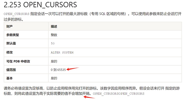 Oracle 数据库,OPEN_CURSORS,SESSION_CACHED_CURSORS