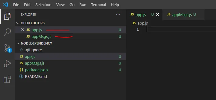 创建了 2 个 JavaScript 文件