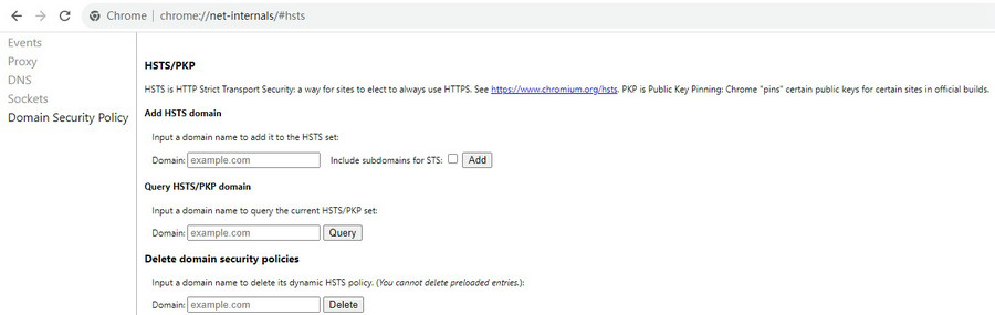 谷歌浏览器，自动跳转 HTTPS，解决方法，HSTS，域名删除