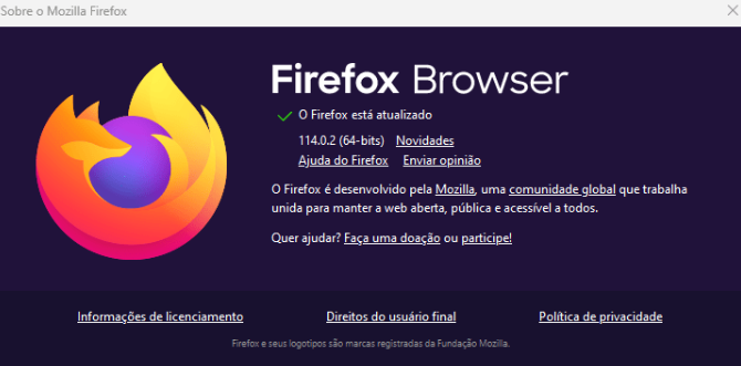 在我们使用的示例中，我们注意到我将在自动化中使用的 Firefox 版本是 114.0.2，在版本信息中指出最低要求版本为 113.0：