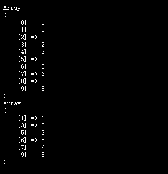 使用函数 array_flip，php 数组反转后 键和值后去重再反转